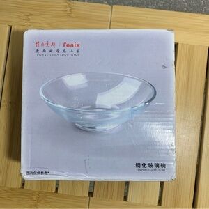 Fenix Round Clear Glass Bowls 10oz Kitchen Bowls Dessert Bowls 6in Set of 3